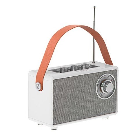 Głośnik Bluetooth CR1902 FM USB-C biały Głośnik Bluetooth CR1902 FM USB-C biały