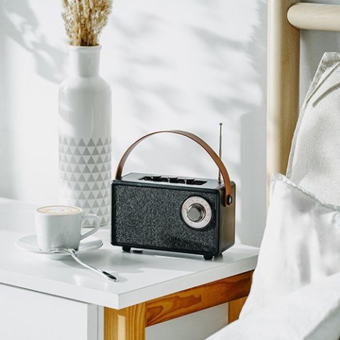 Głośnik Bluetooth CR1902 FM USB-C czarny Głośnik Bluetooth CR1902 FM USB-C czarny