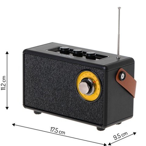 Głośnik Bluetooth CR1902 FM USB-C czarny Głośnik Bluetooth CR1902 FM USB-C czarny