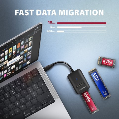 ADM2-CM Adapter USB3.2 Gen 2 M.2 NVMe/SATA SSD 10cm USB-C cable ADM2-CM Adapter USB3.2 Gen 2 M.2 NVMe/SATA SSD 10cm USB-C cable