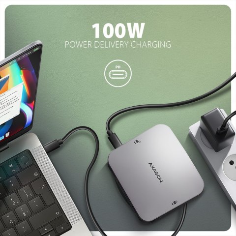 HMC-UFO Wieloportowy hub USB 9in1, 10Gbps, 2x USB-A, HDMI 4K/60Hz, M.2 NVMe/SATA, audio, PD 100W, SD/microSD, GLAN, 65cm USB-C k HMC-UFO Wieloportowy hub USB 9in1, 10Gbps, 2x USB-A, HDMI 4K/60Hz, M.2 NVMe/SATA, audio, PD 100W, SD/microSD, GLAN, 65cm USB-C k