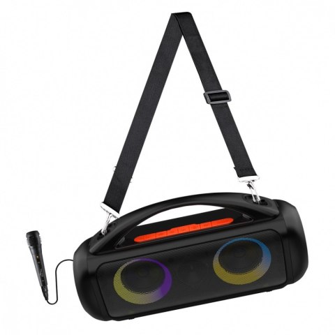 Głośnik POWER AUDIO PRO MT3184 Karaoke/Bluetooth 5.3/TWS/MP3/MicroSD/USB/Jack 6.3/AUX/Equalizer/USB-C/IPX5/RGB/16h/RMS 60W/PMPO Głośnik POWER AUDIO PRO MT3184 Karaoke/Bluetooth 5.3/TWS/MP3/MicroSD/USB/Jack 6.3/AUX/Equalizer/USB-C/IPX5/RGB/16h/RMS 60W/PMPO