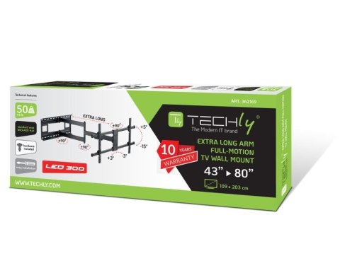Uchwyt ścienny do TV 43-80 cali 50kg obrotowy uchylny Uchwyt ścienny do TV 43-80 cali 50kg obrotowy uchylny