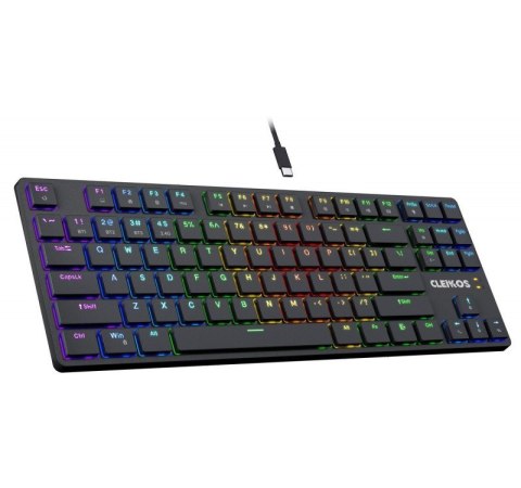 Klawiatura mechaniczna CLEIKOS GK-135 podświetlenie LED Czarna Klawiatura mechaniczna CLEIKOS GK-135 podświetlenie LED Czarna