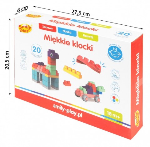 Klocki miękkie 20 elementów Klocki miękkie 20 elementów