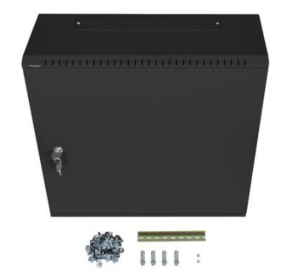 Szafa instalacyjna rack wisząca 19 cali 6U+3U 540x200 niskoprofilowa (złożona) czarna Szafa instalacyjna rack wisząca 19 cali 6U+3U 540x200 niskoprofilowa (złożona) czarna