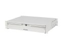 Szuflada do szaf 19 cali 2U 360mm szara 2U/483x360mm udźwig do 90kg montaż 4 punktowy