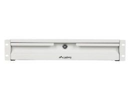 Szuflada do szaf 19 cali 2U 360mm szara 2U/483x360mm udźwig do 90kg montaż 4 punktowy