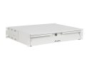 Szuflada do szaf 19 cali 2U 360mm szara 2U/483x360mm udźwig do 90kg montaż 4 punktowy