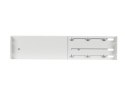 Szuflada do szaf 19 cali 2U 360mm szara 2U/483x360mm udźwig do 90kg montaż 4 punktowy