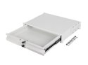 Szuflada do szaf 19 cali 2U 360mm szara 2U/483x360mm udźwig do 90kg montaż 4 punktowy
