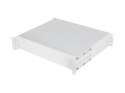 Szuflada do szaf 19 cali 2U 360mm szara 2U/483x360mm udźwig do 90kg montaż 4 punktowy
