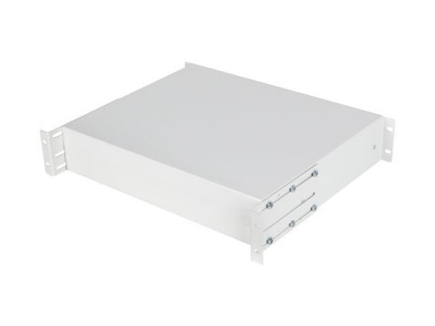 Szuflada do szaf 19 cali 2U 360mm szara 2U/483x360mm udźwig do 90kg montaż 4 punktowy Szuflada do szaf 19 cali 2U 360mm szara 2U/483x360mm udźwig do 90kg montaż 4 punktowy