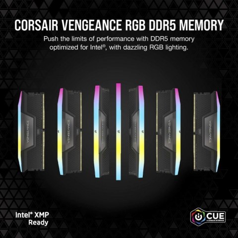 Pamięć DDR5 Vengeance RGB 64GB/6400 (2*32GB) C32 Intel XMP Pamięć DDR5 Vengeance RGB 64GB/6400 (2*32GB) C32 Intel XMP