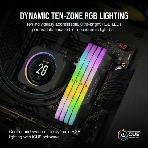 Pamięć DDR5 Vengeance RGB 64GB/6400 (2*32GB) C32 Intel XMP Pamięć DDR5 Vengeance RGB 64GB/6400 (2*32GB) C32 Intel XMP