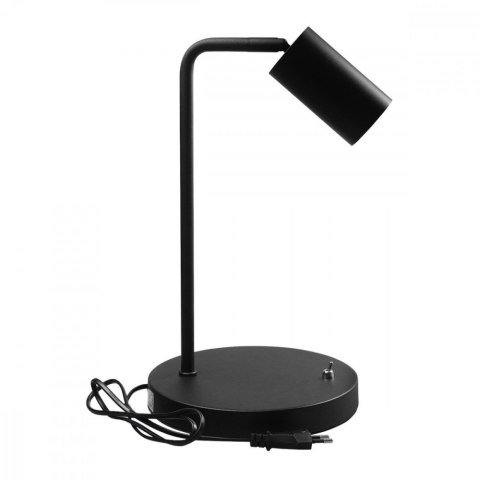 Lampka biurkowa GU10, z włącznikiem MCE370 B czarna, okrągła Lampka biurkowa GU10, z włącznikiem MCE370 B czarna, okrągła
