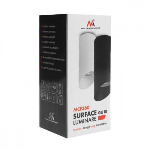 Oprawa natynkowa GU10 MCE360 W aluminiowa Biała Oprawa natynkowa GU10 MCE360 W aluminiowa Biała