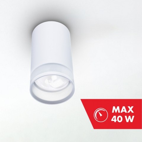 Oprawa natynkowa/tuba GU10, biała MCE361 W aluminiowa Oprawa natynkowa/tuba GU10, biała MCE361 W aluminiowa