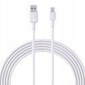 CB-NAC1 White nylonowy kabel USB C - USB A | 1m | 3A | 60W PD | 20V