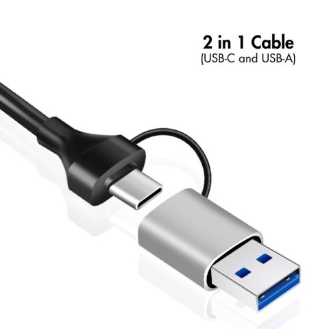 Adapter USB-A/-C do 2,5G Ethernet, szary Adapter USB-A/-C do 2,5G Ethernet, szary