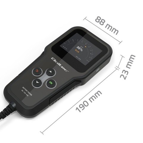 Cyfrowy tester akumulatora 3w1 z LCD | 6V | 12V | 24V | 30Ah- 200Ah Cyfrowy tester akumulatora 3w1 z LCD | 6V | 12V | 24V | 30Ah- 200Ah