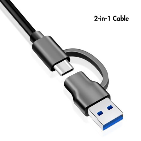 HUB 4xUSB-A, Gen1, 4x ON/OFF, czarny HUB 4xUSB-A, Gen1, 4x ON/OFF, czarny