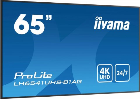 Monitor 65 cali LH6541UHS-B1AG VA,4K,24/7,LAN,USB,HDMI,500cd/m2, Haze(25%),2x10W,Pion/Poziom Monitor 65 cali LH6541UHS-B1AG VA,4K,24/7,LAN,USB,HDMI,500cd/m2, Haze(25%),2x10W,Pion/Poziom