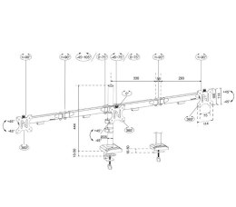 Ramię do monitora DS60-600BL3