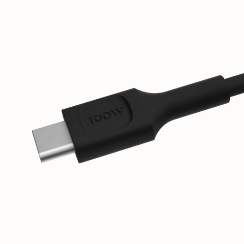 Kabel USB-C-USB-C PowerFlex 100W silikonowy 1.2m czarny Kabel USB-C-USB-C PowerFlex 100W silikonowy 1.2m czarny