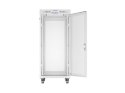 Szafa instalacyjna rack stojąca 19 cali 27U 600x800 drzwi perforowane LCD szara (Flat pack)