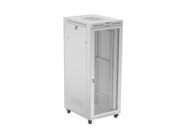 Szafa instalacyjna rack stojąca 19 cali 42U 800x1000 drzwi perforowane LCD szara (Flat pack)