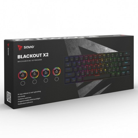 Klawiatura mechaniczna BLACKOUT X2 OUTEMU Blue, Hot Swap Klawiatura mechaniczna BLACKOUT X2 OUTEMU Blue, Hot Swap