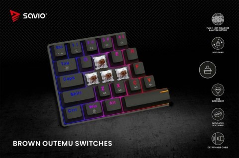 Klawiatura mechaniczna BLACKOUT X2 OUTEMU Brown, Hot Swap Klawiatura mechaniczna BLACKOUT X2 OUTEMU Brown, Hot Swap