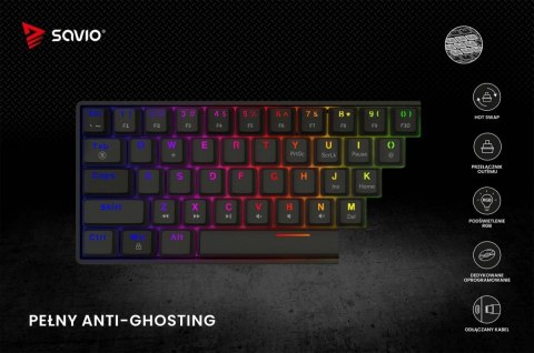 Klawiatura mechaniczna BLACKOUT X2 OUTEMU Peach Silent, Hot Swap Klawiatura mechaniczna BLACKOUT X2 OUTEMU Peach Silent, Hot Swap