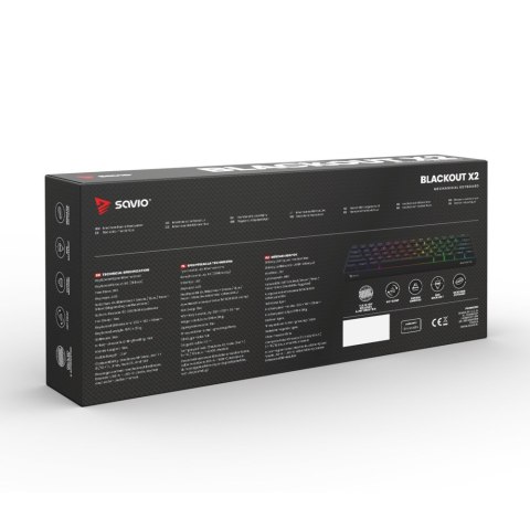 Klawiatura mechaniczna BLACKOUT X2 OUTEMU Red, Hot Swap Klawiatura mechaniczna BLACKOUT X2 OUTEMU Red, Hot Swap
