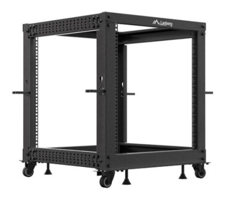Open rack 19" 12U 600x600-1100 regulowany czarny Open rack 19" 12U 600x600-1100 regulowany czarny