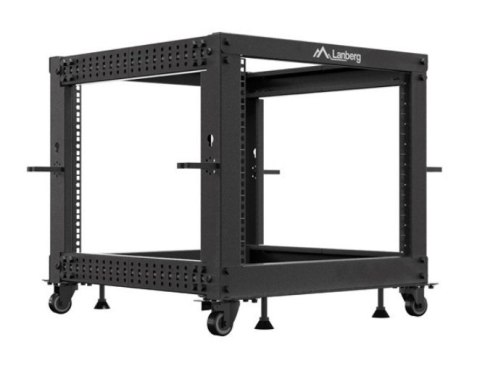 Open rack 19'' 9U 600x600-1100 regulowany czarny Open rack 19'' 9U 600x600-1100 regulowany czarny