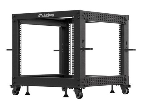 Open rack 19'' 9U 600x600-1100 regulowany czarny Open rack 19'' 9U 600x600-1100 regulowany czarny