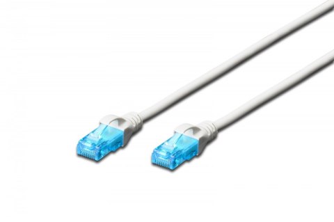 Patch cord RJ45-RJ45, kat.5e, U/UTP, AWG 26/7, PVC, 0.25m, biały Patch cord RJ45-RJ45, kat.5e, U/UTP, AWG 26/7, PVC, 0.25m, biały