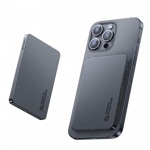 Powerbank 5000mAh 20W indukcyjny MagSafe PD biały Powerbank 5000mAh 20W indukcyjny MagSafe PD biały
