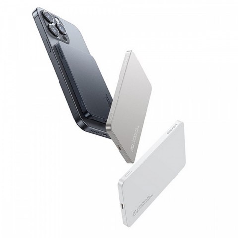 Powerbank 5000mAh 20W indukcyjny Magsafe PD Fast Charge szary Powerbank 5000mAh 20W indukcyjny Magsafe PD Fast Charge szary