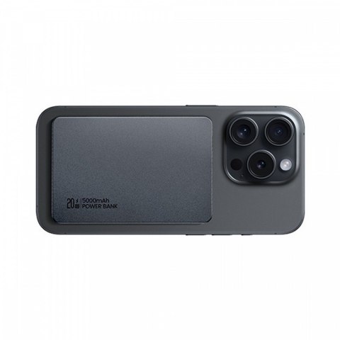 Powerbank 5000mAh 20W indukcyjny Magsafe PD Fast Charge szary Powerbank 5000mAh 20W indukcyjny Magsafe PD Fast Charge szary