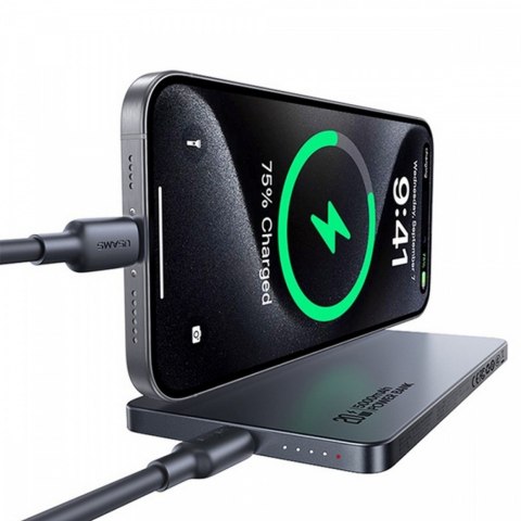 Powerbank 5000mAh 20W indukcyjny Magsafe PD Fast Charge szary Powerbank 5000mAh 20W indukcyjny Magsafe PD Fast Charge szary