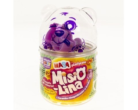 Masa plastyczna Misiolina 60g 1 foremka żółta Masa plastyczna Misiolina 60g 1 foremka żółta