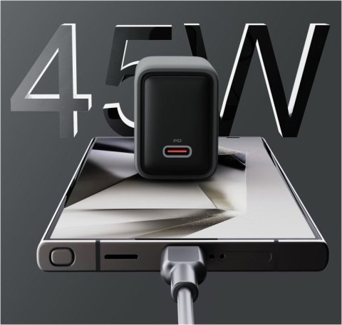 PA-C2 ładowarka sieciowa 1xUSB-C PD 45W 4A QC4+ PD3.0 AFC PPS FCP SCP SSCP PA-C2 ładowarka sieciowa 1xUSB-C PD 45W 4A QC4+ PD3.0 AFC PPS FCP SCP SSCP