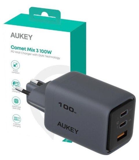 PA-C5 ładowarka sieciowa 3xUSB (2xUSB-C i 1xUSB-A) 100W 5A QC5.0 PD3.0 AFC PPS FCP SCP PA-C5 ładowarka sieciowa 3xUSB (2xUSB-C i 1xUSB-A) 100W 5A QC5.0 PD3.0 AFC PPS FCP SCP