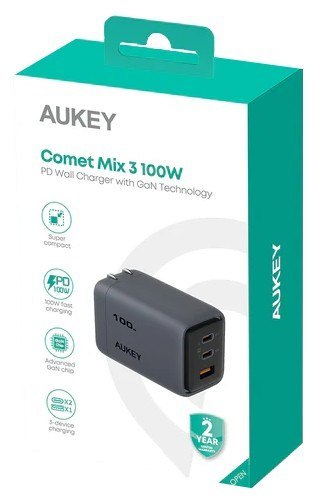 PA-C5 ładowarka sieciowa 3xUSB (2xUSB-C i 1xUSB-A) 100W 5A QC5.0 PD3.0 AFC PPS FCP SCP PA-C5 ładowarka sieciowa 3xUSB (2xUSB-C i 1xUSB-A) 100W 5A QC5.0 PD3.0 AFC PPS FCP SCP