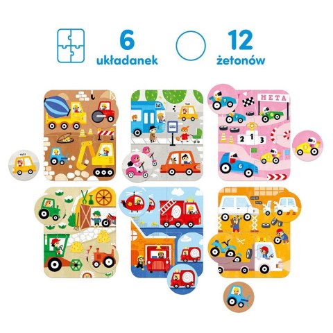 Puzzle Pojazdy małe i duże Puzzle Pojazdy małe i duże