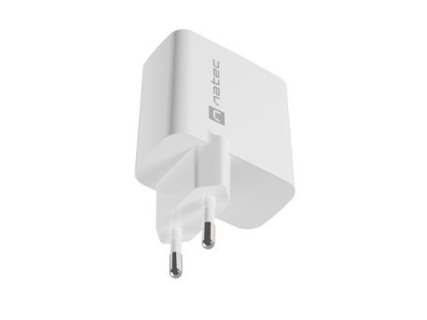 Ładowarka sieciowa Ribera GAN 1X USB-A + 1X USB-C 45W Biała Ładowarka sieciowa Ribera GAN 1X USB-A + 1X USB-C 45W Biała