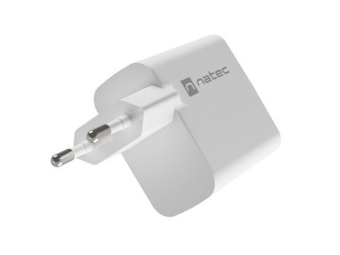 Ładowarka sieciowa Ribera GAN 1X USB-A + 1X USB-C 45W Biała Ładowarka sieciowa Ribera GAN 1X USB-A + 1X USB-C 45W Biała
